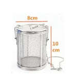 sacs assaisonnement acier inoxydable filtre cylindrique maille fine argenté moderne cuisine stockageversiblechains métalliques