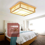 lampe bois naturel clair panneaux translucides moderne oriental lumière led