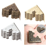 cornières décoratives vintage bronze doré argenté ornements floraux géométriques 10pc 20pc 30pc