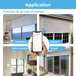 interrupteur intelligent rideau roulant wifi google alexa app smart life blanc moderneécran tactile