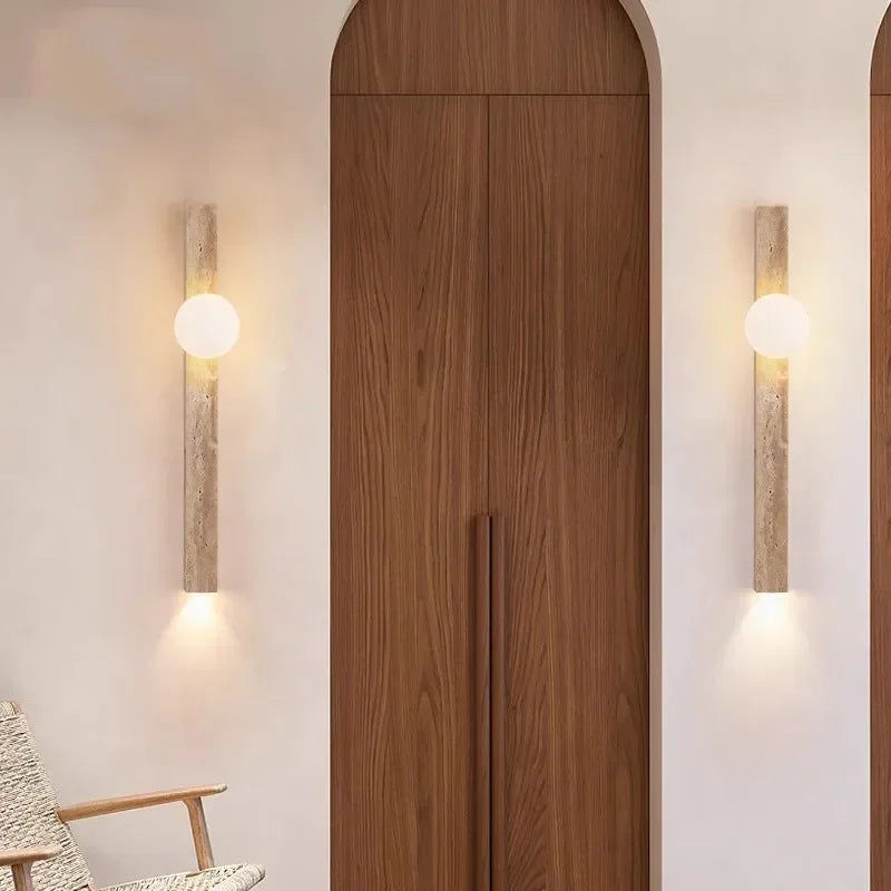 applique murale led pierre blanc moderne 3000k texture granulaire flux lumineux 249 2000