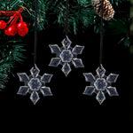décoration noël étoile transparente acrylique reflets argentés facettes géométriques moderne camping intérieurextérieur
