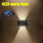 lampe murale solaire led moderne extérieure décoration jardin lumière jaune bleu