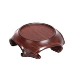 support décoratif bois rouge texture naturelle classique figurine miniature vase decorationintérieur