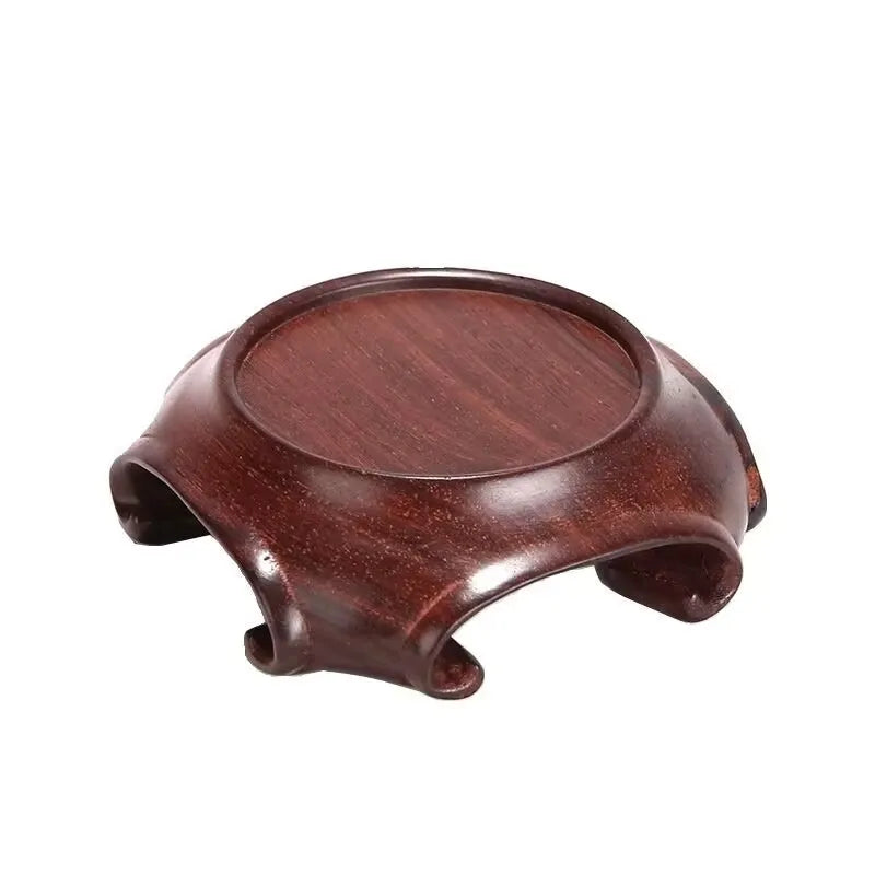 support décoratif bois rouge texture naturelle classique figurine miniature vase decorationintérieur