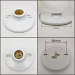 supports lampe céramique moderne blanc noir crème eyelets fixes haute temperature
