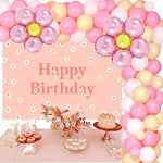 fond fête anniversaire mariage rose clair petits motifs blancs décoratif clips instructions festif