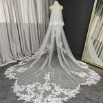 voile mariée blanc broderie florale translucide classique paillettes brillantes dentelle personnalisée peigne included