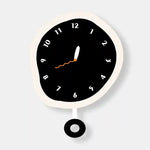 horloge murale moderne dessin animé minimaliste aiguille acrylique opaque salon