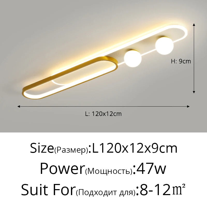 lampe couloir moderne blanc noir doré sans télécommande opacité contemporaine aluminium monté surface