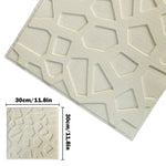 panneaux decoratifs modernes 30cm 30cm motif geometrique relief blanc rose gris