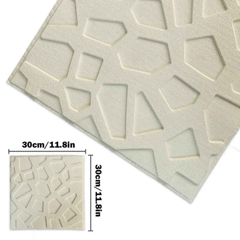 panneaux decoratifs modernes 30cm 30cm motif geometrique relief blanc rose gris