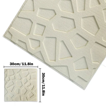 panneaux decoratifs modernes 30cm 30cm motif geometrique relief blanc rose gris