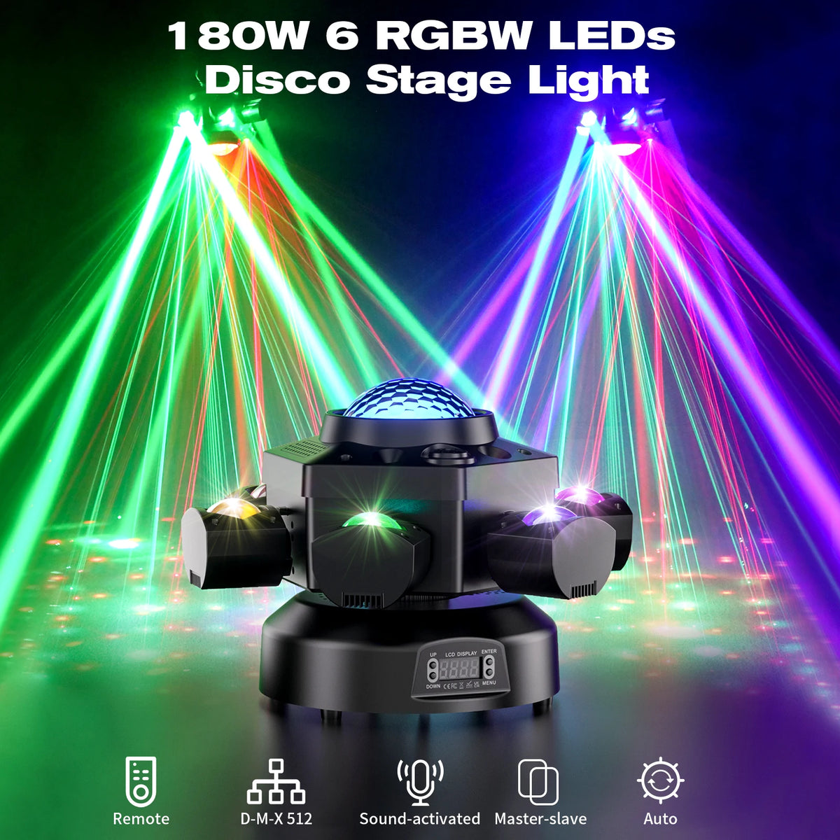 projecteur scène led noir moderne dmx affichage lcd up down