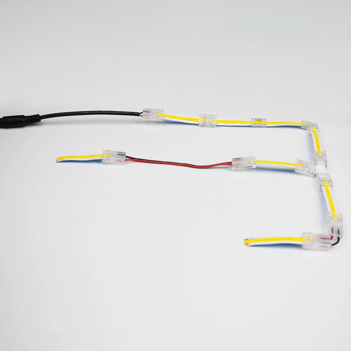 connecteurs électriques transparents clips câbles 12v 24v led bande fixations modernes fonctionnels