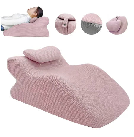 oreiller sommeil mousse mémoire forme rectangulaire texture bulles couleur vert clair ergonomique support cou