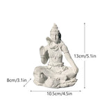 statues religieuses hindoues blanc texture granulée détails sculptés classique feng shui décoration intérieure