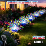 lumière solaire feu d'artifice multicolore moderne extérieure clignotante jardin allée patio festif led autonomes