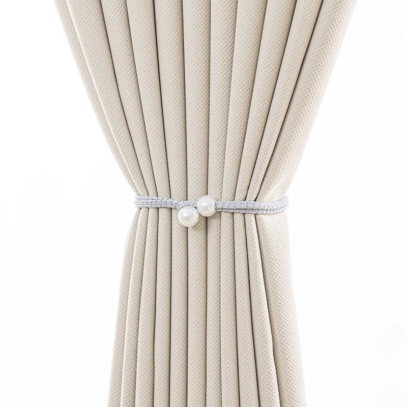 accessoires rideaux tressés blanc nacré modernes decoratifs 45cm longueur total 17.72pouces chambre salon decointérieur