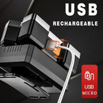 lampe frontale led rechargeable usb noir orange clip camping pêche chasse randonnée haute luminosité