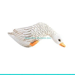 pots fleurs forme poulet canard résine imitation plumes texture rustique blanc orange rouge