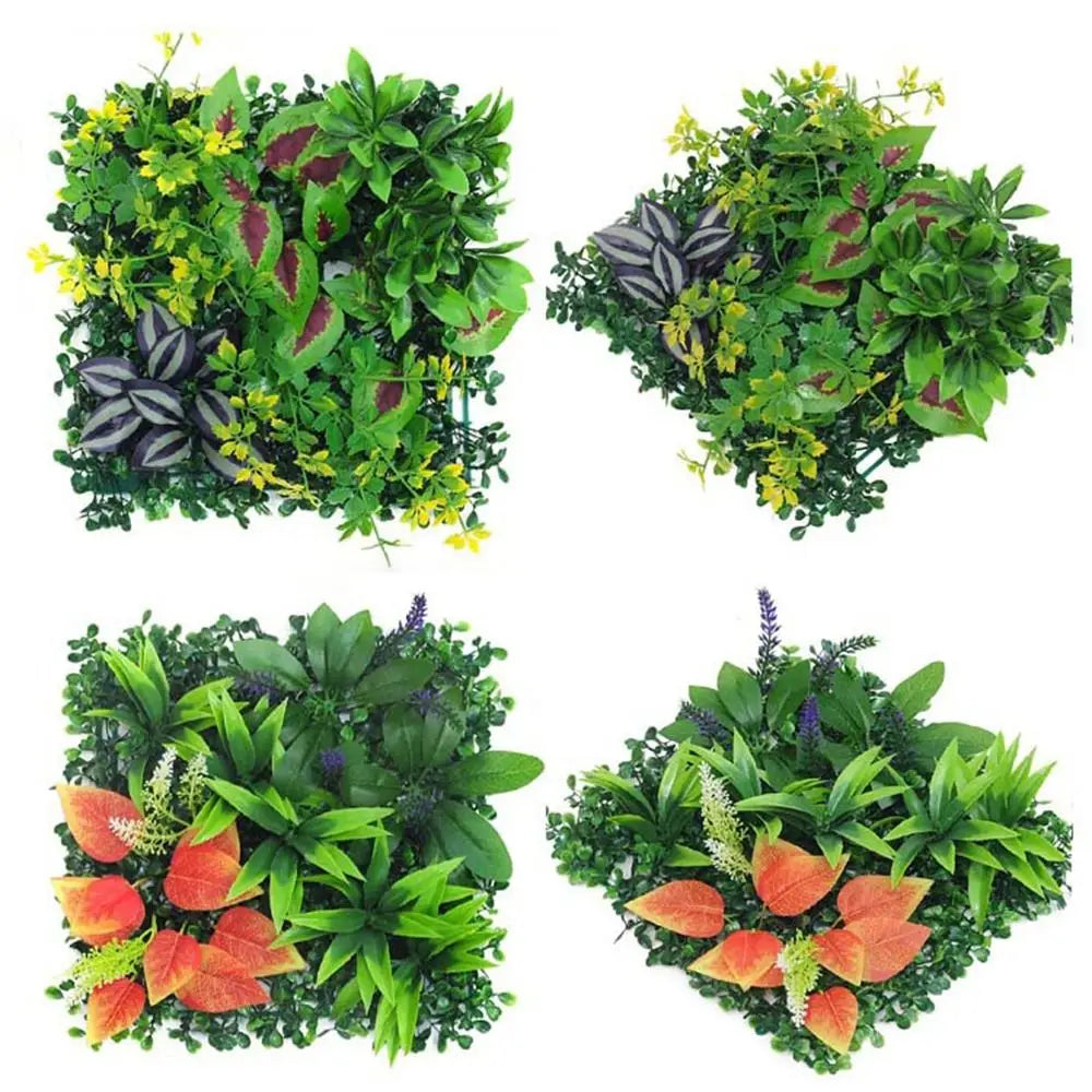 plantes artificielles feuilles vert rouge violet blanc modernes naturelles 25cm 25cm