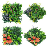 plantes artificielles feuilles vert rouge violet blanc modernes naturelles 25cm 25cm