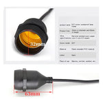 support lampe e27 fil led étanche ip67 20cm 30cm 50cm 100cm 200cm adhésif noir