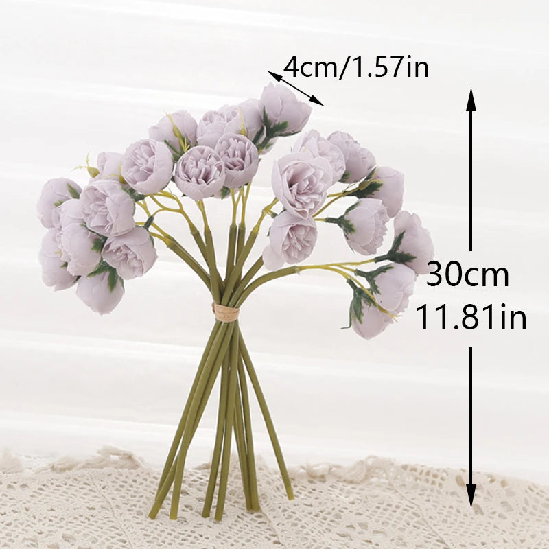 bouquet pivoines artificielles soie rose blanc violet décoration intérieure mariage anniversaire transparent minimaliste