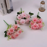 décoration intérieure bouquet artificiel roses soie classique blanc violet noir