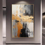 Art mural abstrait grand format vertical