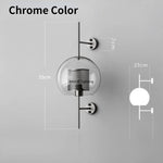 lampe murale moderne or transparent perforée chambre coucher led 4500k 2000lm