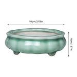 bol céramique moderne bleu ondulé décoration intérieur extérieur fleur plante verte