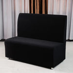 housse banc moderne tissu carreaux polyester lavable machine antidérapante bleu noir rouge