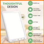 lampe led lumière naturelle blanc moderne températures minuteries luminosités pliable
