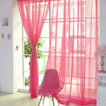 rideaux tulle transparent polyester bohème décoratif chambres salons rouge vert jaune