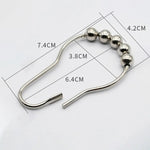 boucle rideau douche argentée métal moderne accessoire nickel satiné poli
