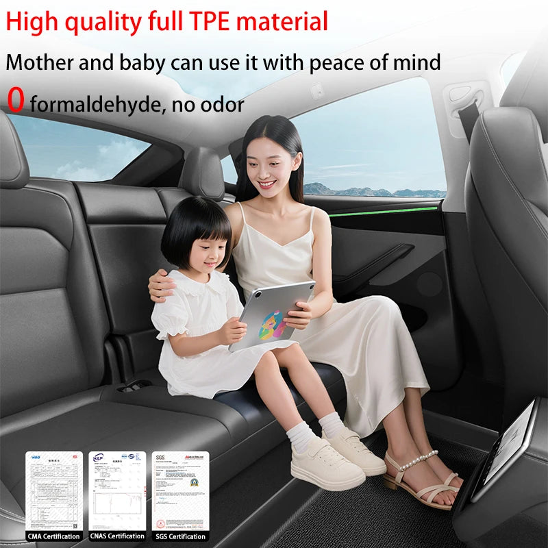 tapis sol voiture tesla model 2025 imperméable anti dérapant noir moderne