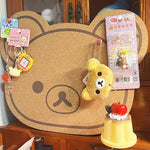 décoration murale kawaii tête d'ours liège motif rilakkuma mignon pinces linge fixations sans perçage