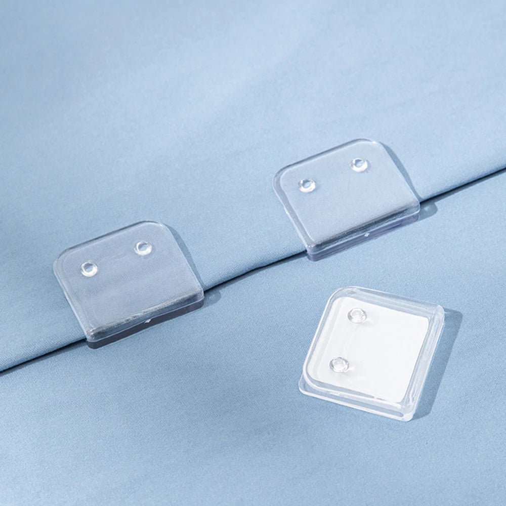 clips fixations rideau douche transparents modernes sans dommages coton plastique organisation salle bain