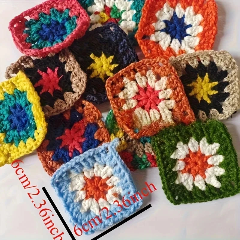 tapis multicolores motifs floraux opaques crochetés main respectueux l'environnement decoration table prairie chic
