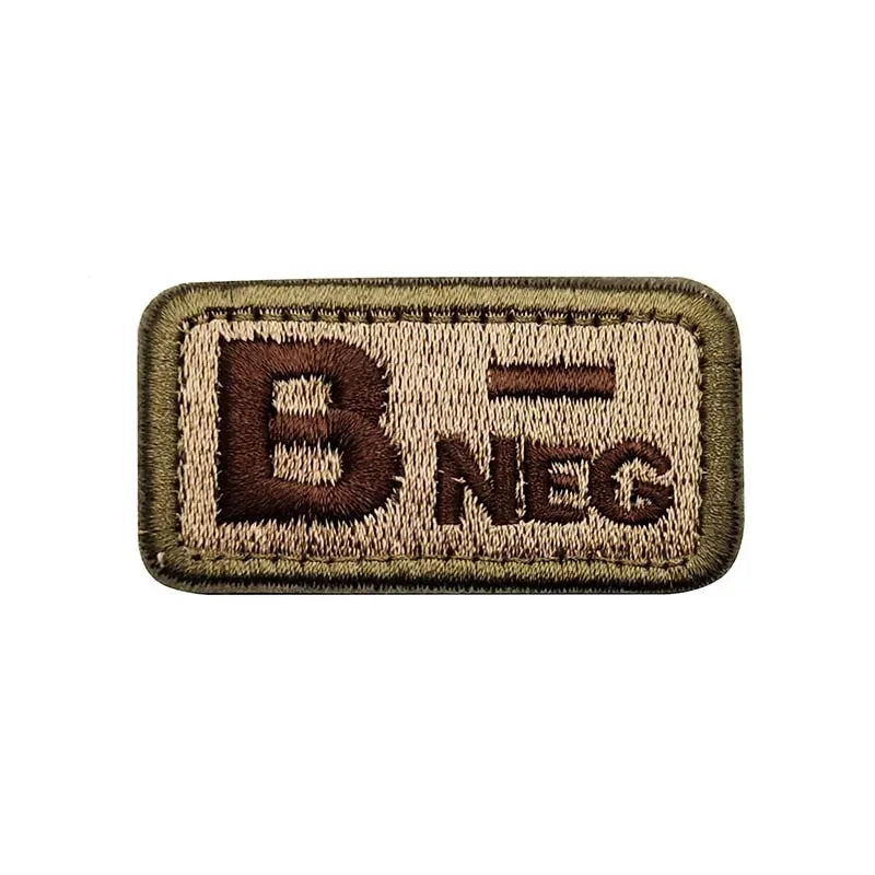 écussons sang type badges patchs militaires vert olive noir crochet boucle 2.5cm 5cm pos