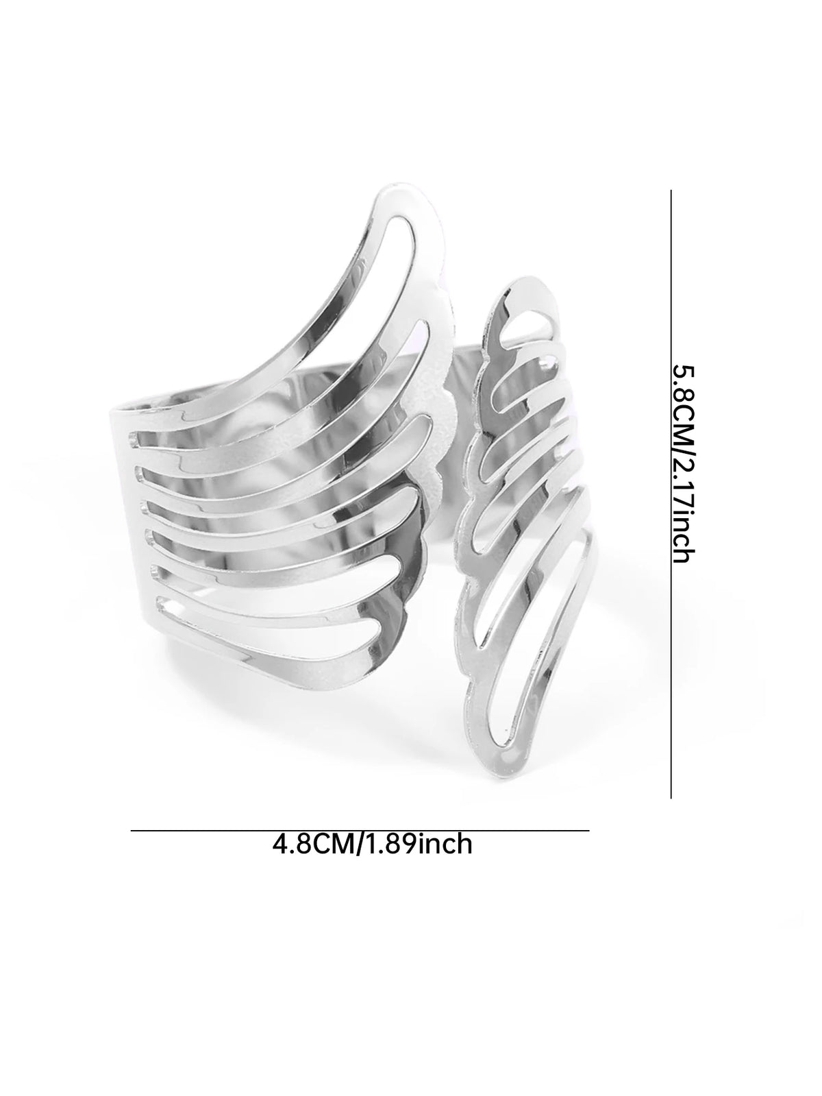anneaux serviette or oiseau argent plumes moderne élégant adhésif