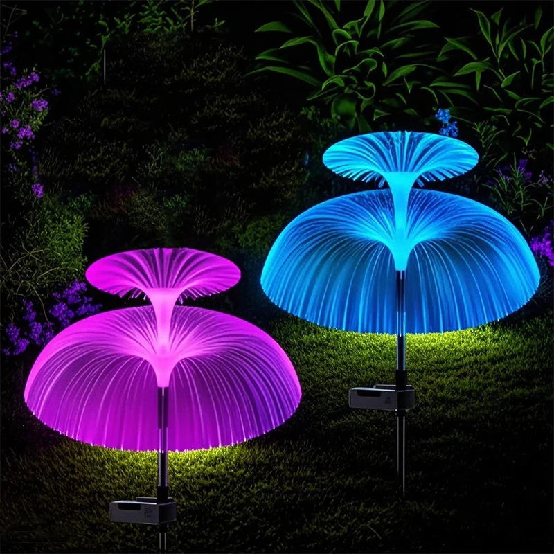 lampe solaire décorative multicolore fibres optiques modernes extérieur balcon allée