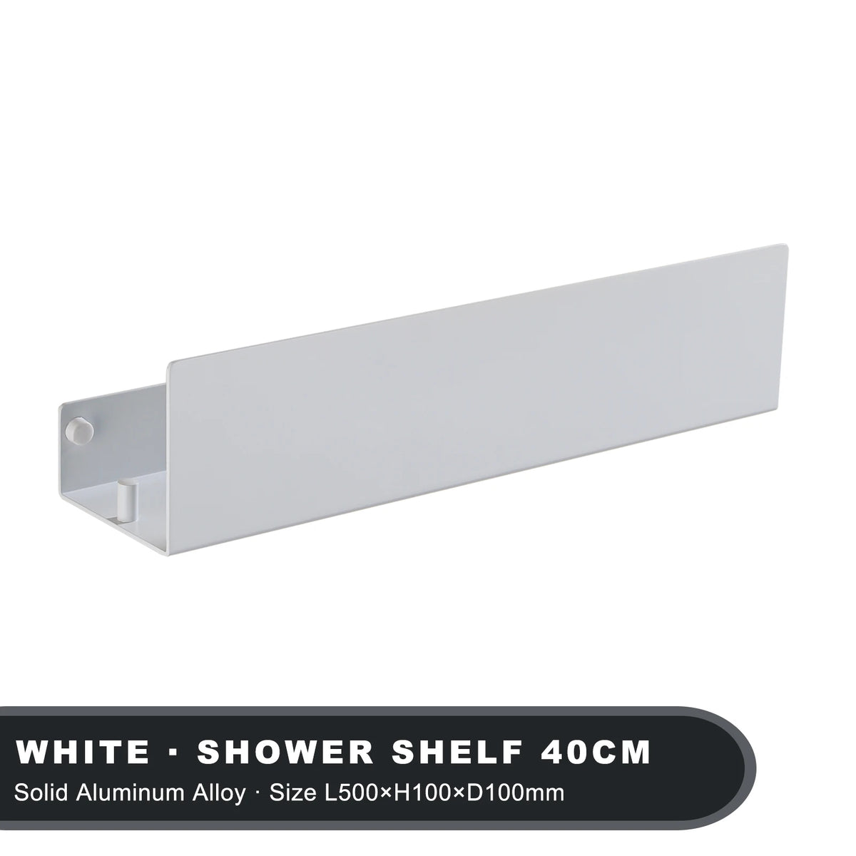 étagère murale blanche aluminium laquée moderne vis fixations 30 40 50 cm