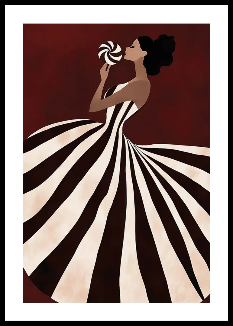 affiche abstraite rayées rouges moderne sans cadre toile impression murale chambre salon