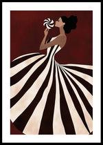 affiche abstraite rayées rouges moderne sans cadre toile impression murale chambre salon