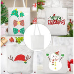 sac main blanc uni sans fermeture éclair poignées détachables toile polyester coton robuste réutilisable
