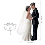 figurines mariés gâteau mariage voile fleurs classique romantique saint valentin anniversaire blanc noir