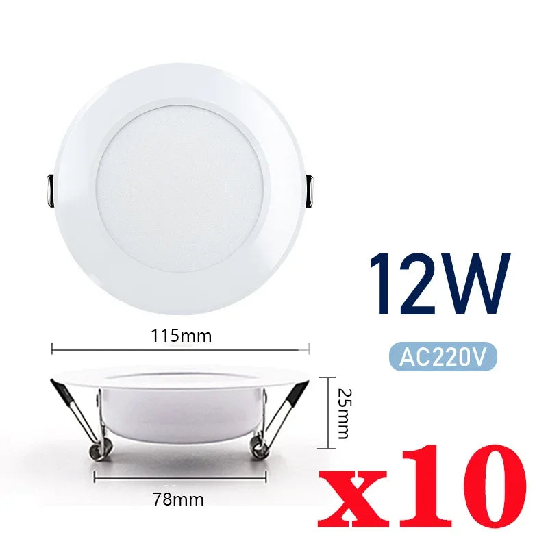 spots led blancs 3w 5w 7w 9w 12w 15w cold warm white modernes clips
